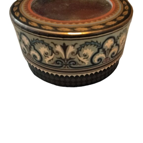 Punch Studio Trinket Gift Box Round Rococo Brown Cardboard Clear Window - Picture 10 of 11